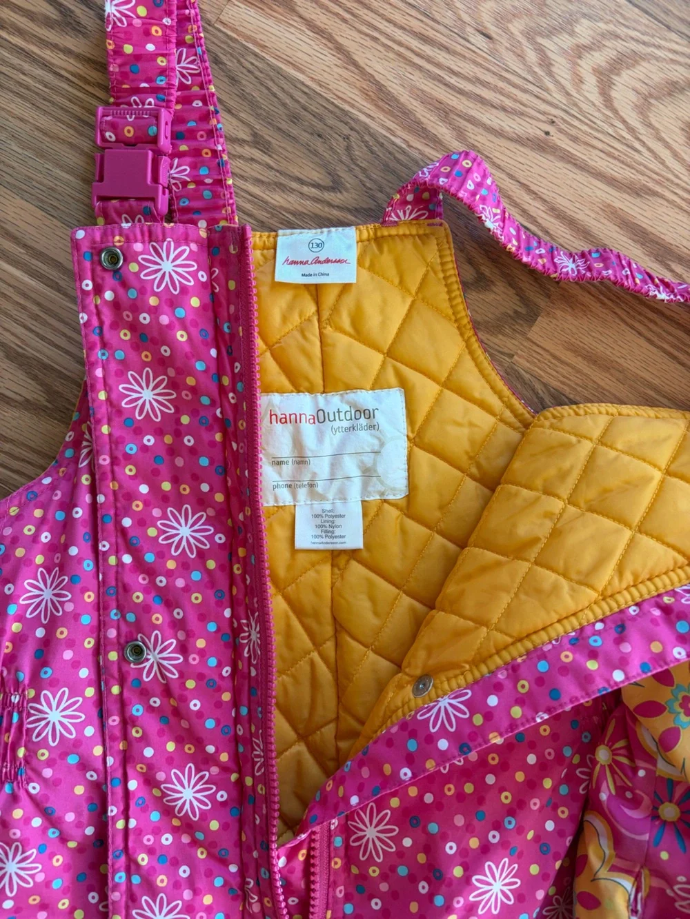 Hanna Andersson size 130 (US 8) snow bibs and jacket